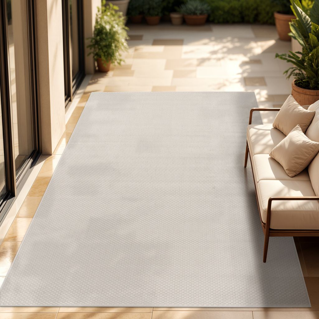 In- & Outdoor Teppich Flachgewebe einfarbig modern Produktbild 