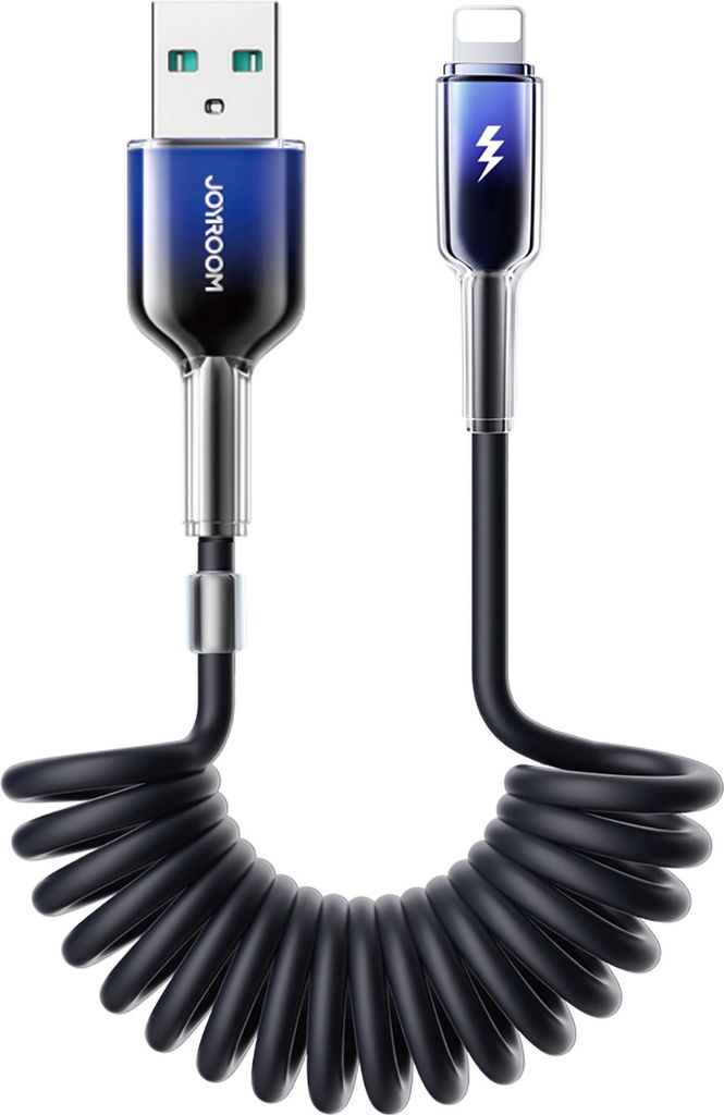 JOYROOM USB-A to Lightning Cable Joyroom S-A43 Crystal, 18W, 2.4A, 1.5m, Black