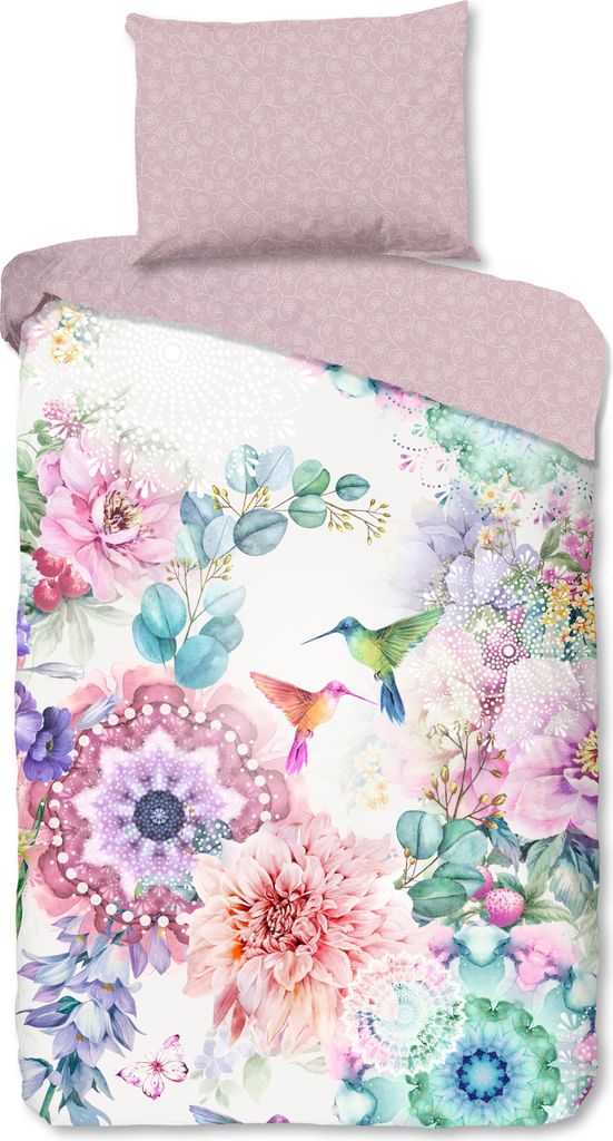 HIP Bettwäsche "Isaye" mit Mandalas und Blumen - Multi - 140 X 200 cm - 100% Baumwolle / Satin