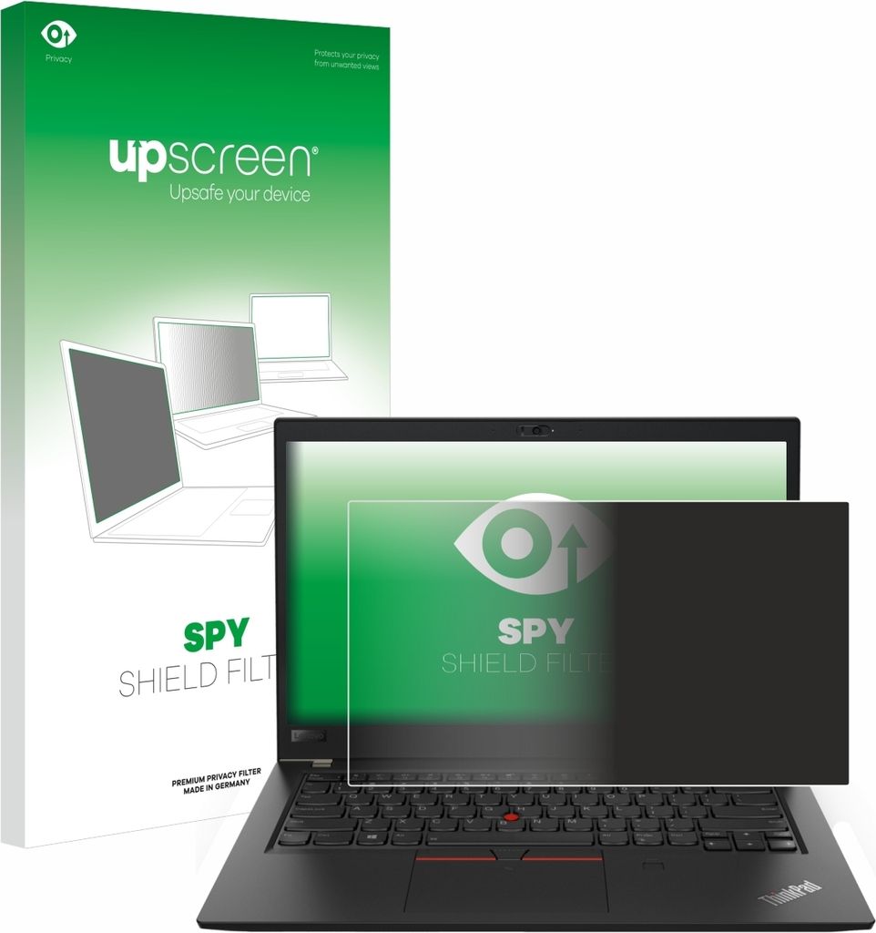 upscreen Blickschutzfilter für Lenovo ThinkPad T480 / T480s Anti-Spy Privacy Filter Sichtschutz Blaulicht-Schutz