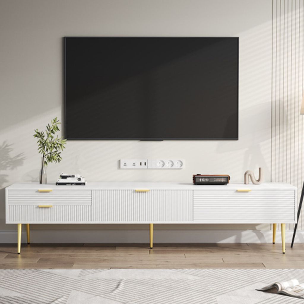 TV-Schrank,TV-Ständer lowboard mit Schubladen und Türen, Wohnzimmermöbel,Modernes Design