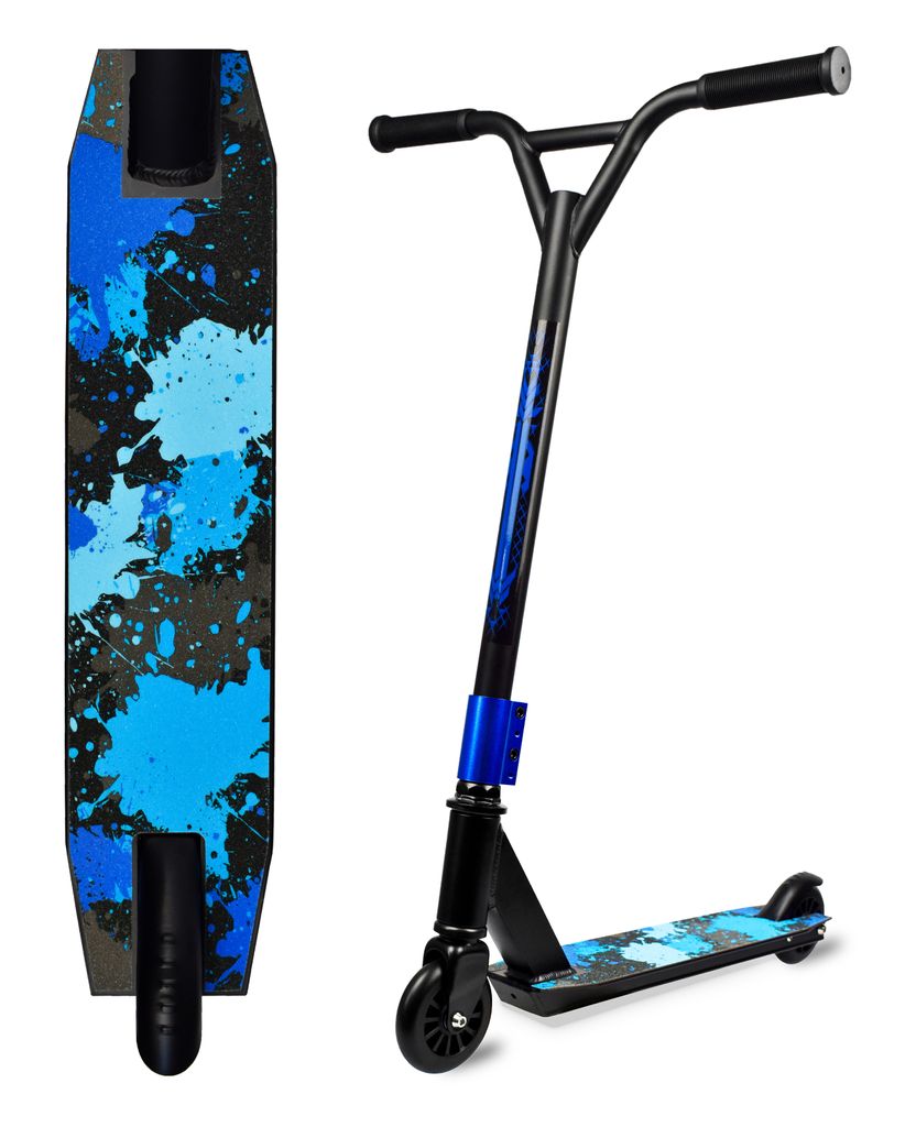 LOFO Cityroller Stunt Scooter Blau Tretroller Trick Roller Kickscooter Funscooter Kinderroller mit ABEC 9 Stunt Scooter