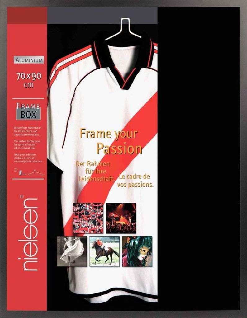 nielsen Aluminium Trikotrahmen, 70x90 cm, Eloxal Schwarz Produktbild 