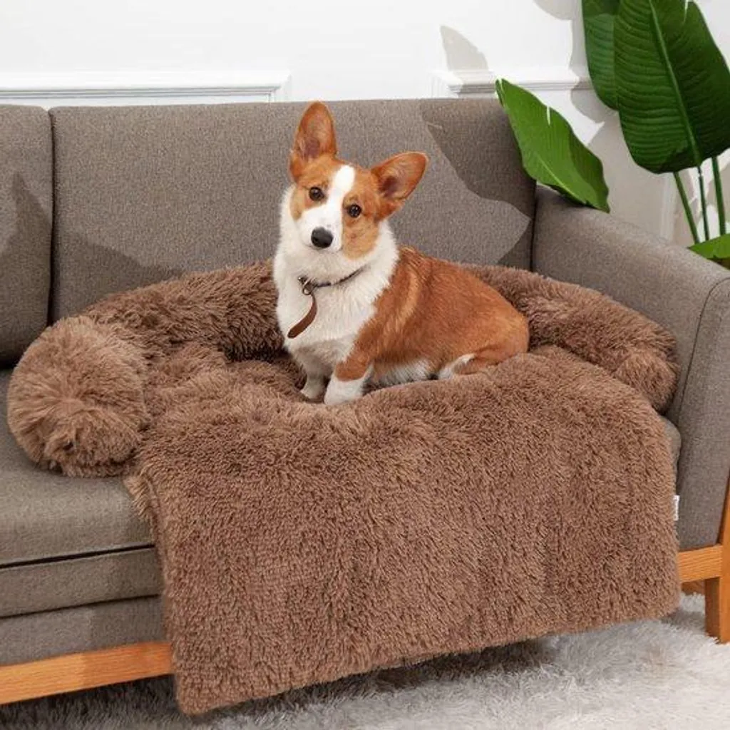 Lit chien imperméable marron taille S : fini les glissades et taches