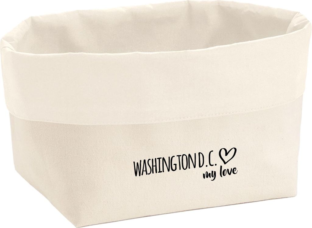 Huuraa Organizer Washington D.C. my love 3 Liter Medium Canvas Baumwolle Utensilo Geschenkidee