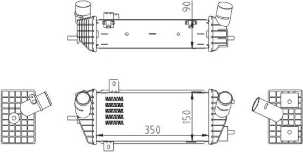 HART 642 839 Radiatore Turbocompressore OE 282712A440 Tucson Sportage