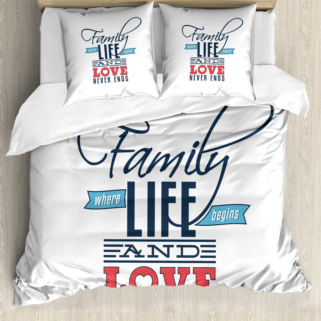 Copripiumino 200x200 ABAKUHAUS Nero Typo - Stiratura Facile