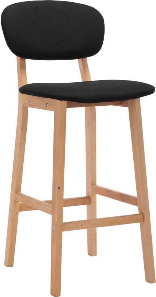 vidaXL Sgabello da bar 2 pezzi in tessuto nero Immagine del prodotto 