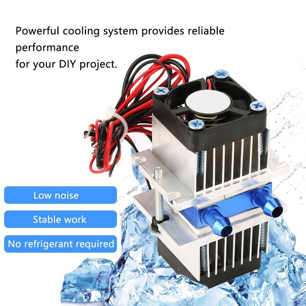 DIY 576W Thermoelektrische Peltier Kühler Wasserkühlung Kühlsystem 8*TEC1-12706A 