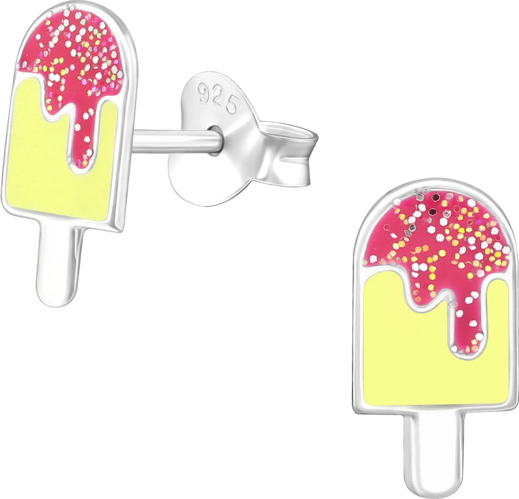 Ohrstecker 925 Sterling Silber mit Eiscreme