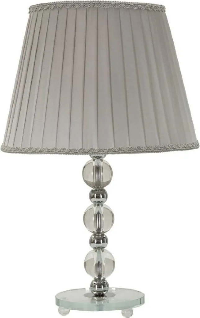 Luminaire de Salon Argenté Tolly Mauro Ferretti Lampe à Poser E27 48cm