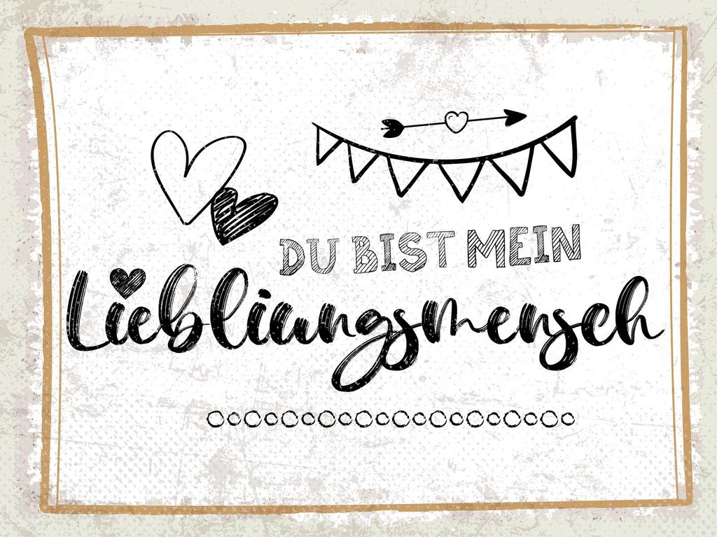 vianmo Holzschild 30x40 cm du bist mein Lieblingsmensch Herzen Deko Schild