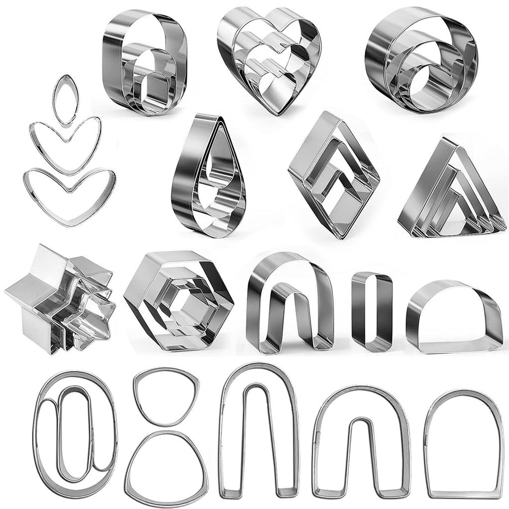 Mini-Ausstechformen aus Polymerclay, 36 Stück, aus Edelstahl, ideal für die Herstellung von Schmuck und anderen Dekorationen. Ein DIY-Werkzeug f...