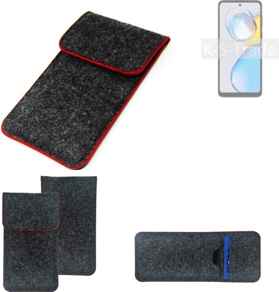 K-S-Trade Handy Schutz Hülle kompatibel mit Motorola Moto E32 India Schutzhülle Handyhülle Filztasche Pouch Tasche Case Sleeve Filzhülle