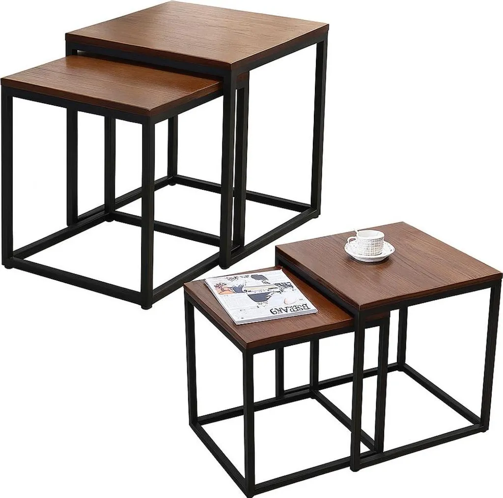 Table basse de salon modulable 2W1 pour apéritif et petit espace - 2