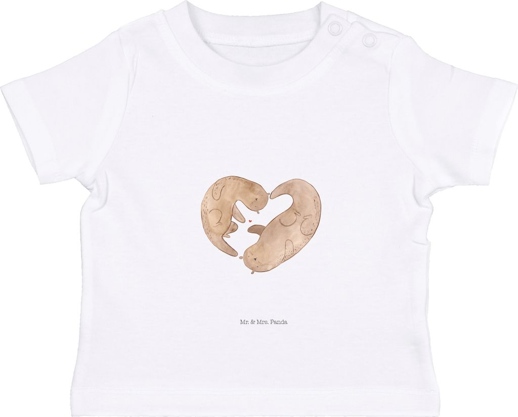 Mr. & Mrs. Panda Babyshirt Otter Herz 12. - 18. Monat - Produktbild 