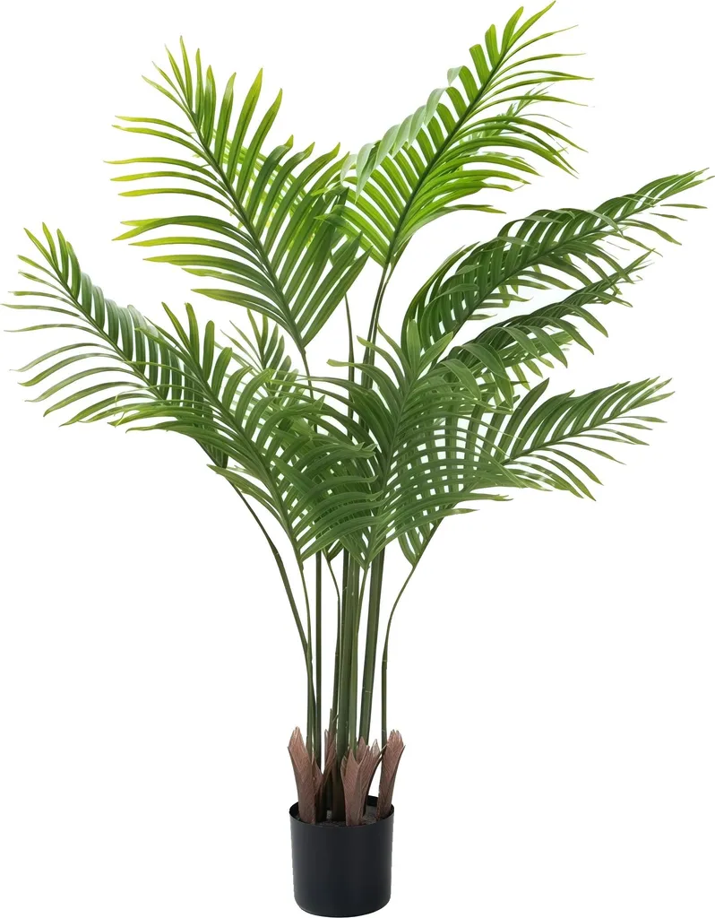 Palmier artificiel réaliste 130 cm - Déco tropicale intérieur extérieur