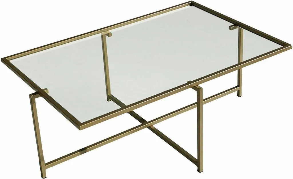 Anna - Table Basse 94x64x35h cm Or Résistante au Ternissement Luxe