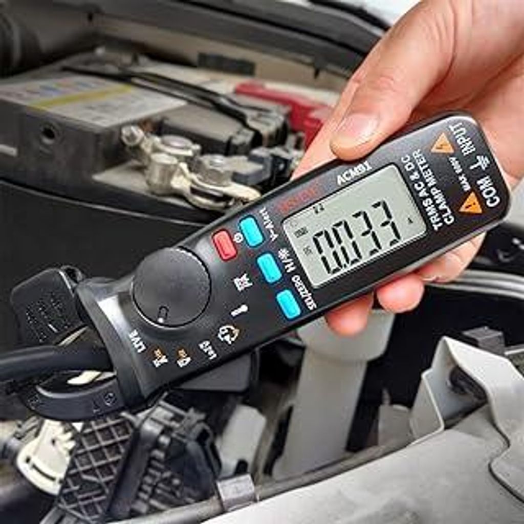 BSIDE ACM91 Stromzange AC DC 1mA TRMS Mini Amperezange für Leckstrom Erdschluss 6000 Zähler Digital Multimeter Autorange mit Kapazität NCV Tempe...
