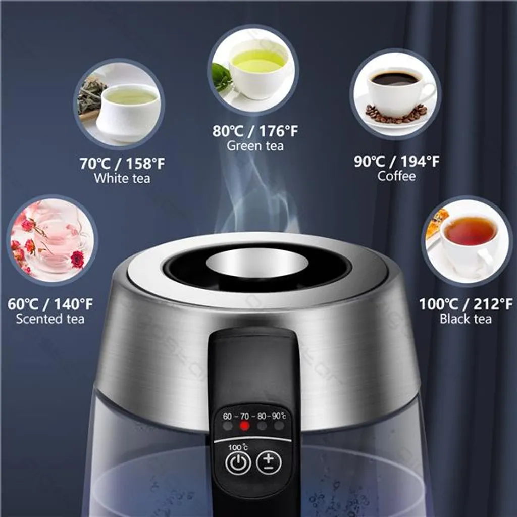 Bouilloire Théière Électrique Aigostar Verre Idéale Thé et Infusions