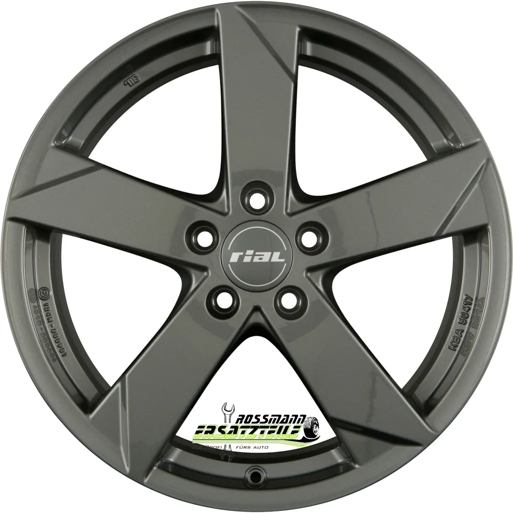 Jante Rial Kodiak 7.5x17 Graphite ET38 5/112 - Résistance et finition mat