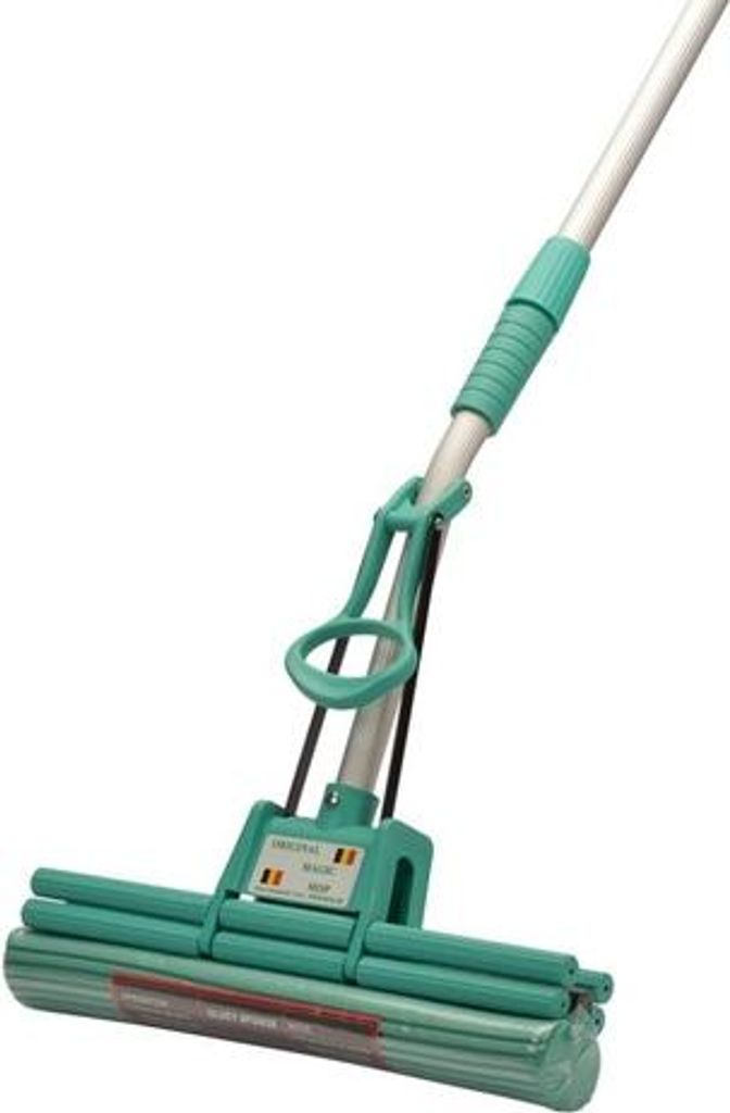 Professionelles Wischsystem Magic Mop - 38cm, Grün - Ergonomischer Mopp für Nassbereiche & Holzböden