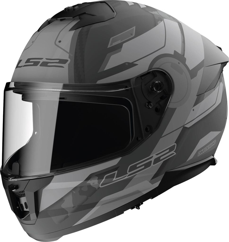LS2 Integralhelm "FF808 Stream II Shadow grau matt, Gr. 59 / 60 = L