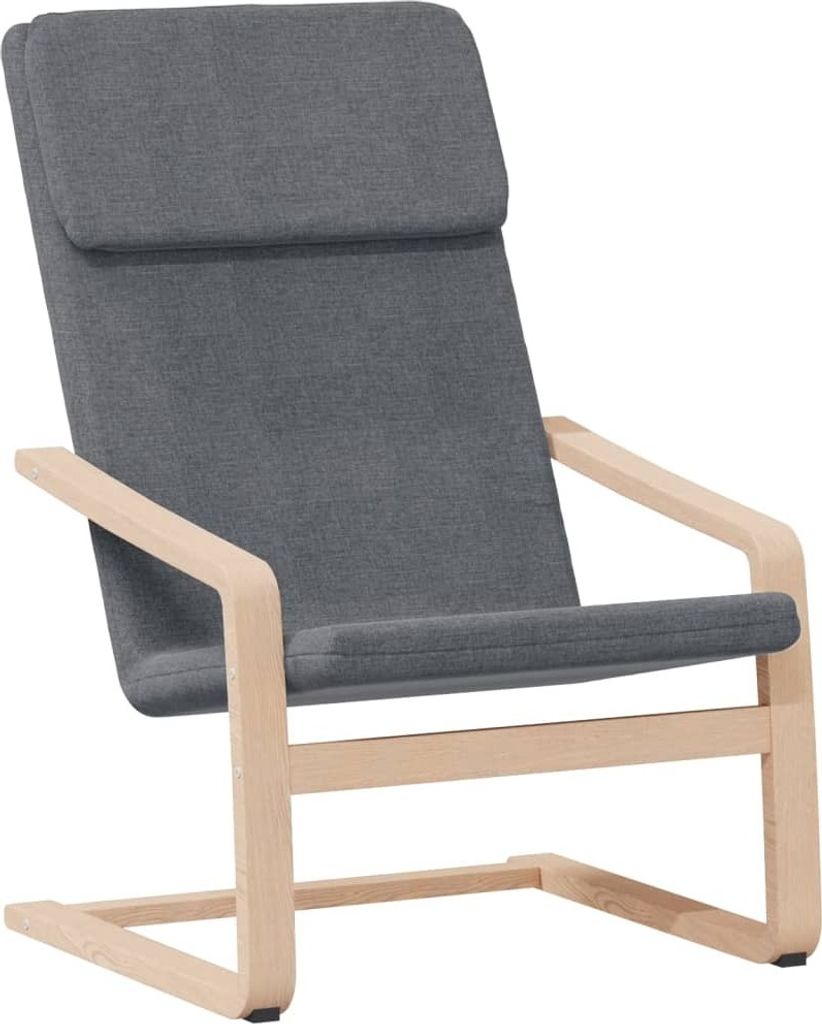 vidaXL Relaxsessel mit Hocker Dunkelgrau Stoff
