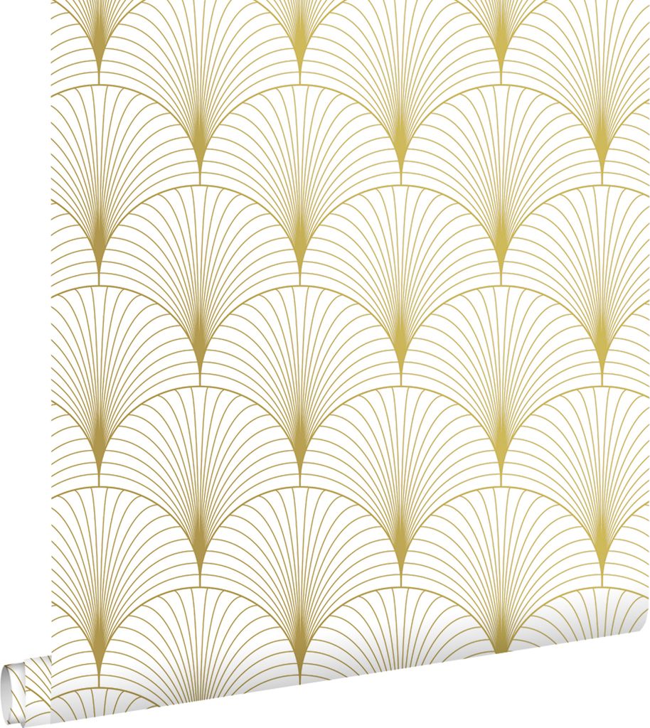 ESTAhome Tapeta s motivem art déco v bílé a zlaté barvě - Obrázek produktu 