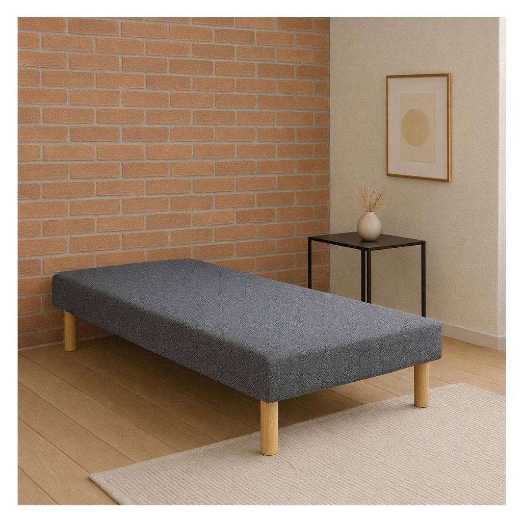 SOMMIER TAPISSIER GRIS 90x200 cm | FABRICATION FRANÇAISE Image du produit 