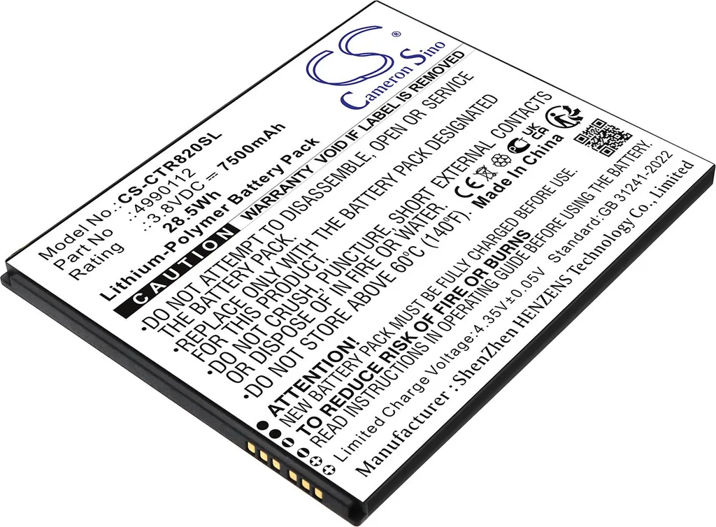 Batterie Techtek Haute Capacité pour Cedar CT8X2 - Compatible 4990112 - 2