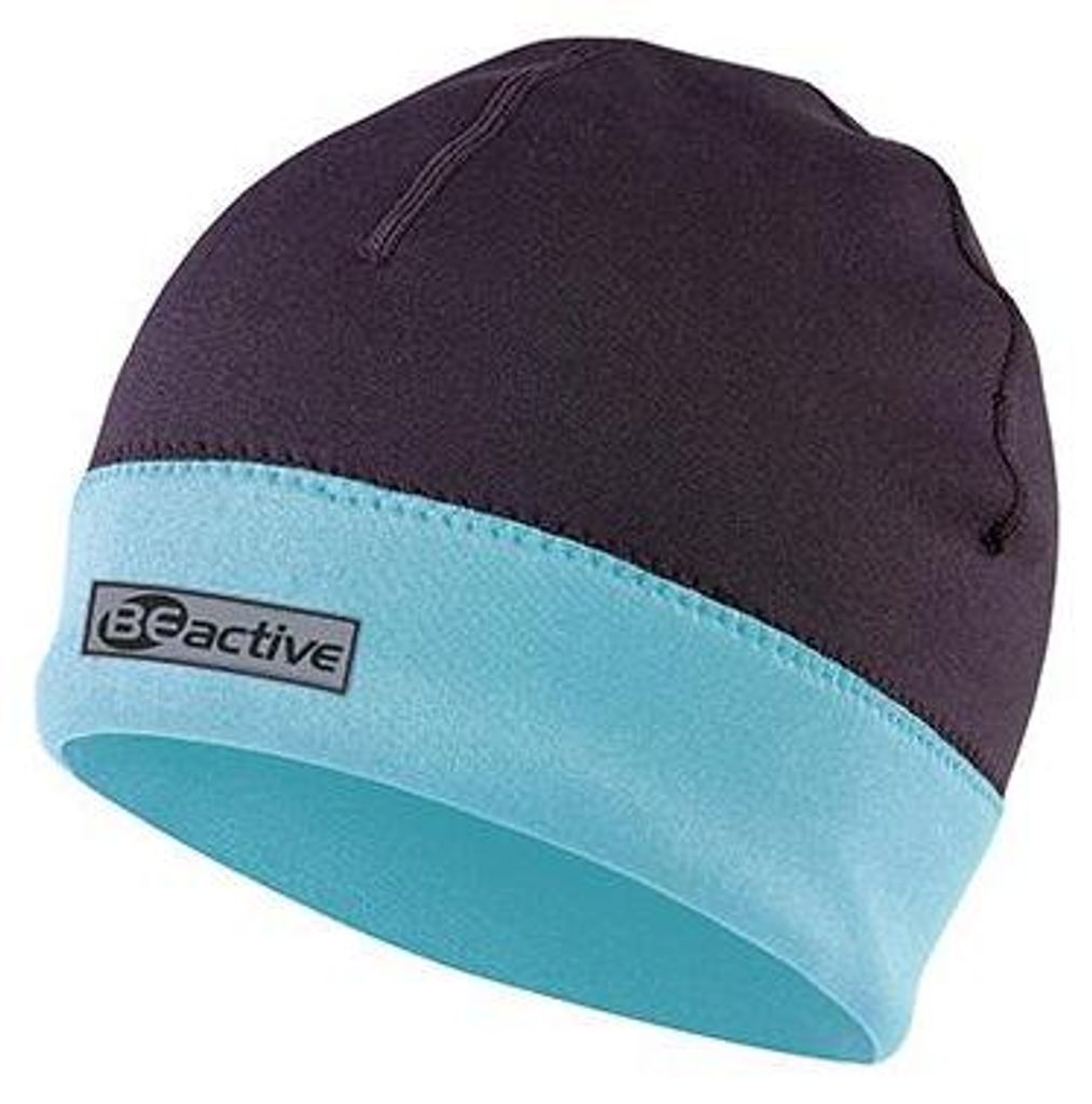 Beco Beanie | Neopren | Schwarz/Türkis - M