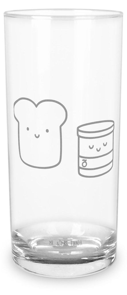 Mr. & Mrs. Panda Cocktailglas Toast Marmelade 400 ml - Transparent - Geschenk, Toastbrot, Tumbler, Glas, Trinkglas, Wasserglas, Dreamteam, Süß, L...