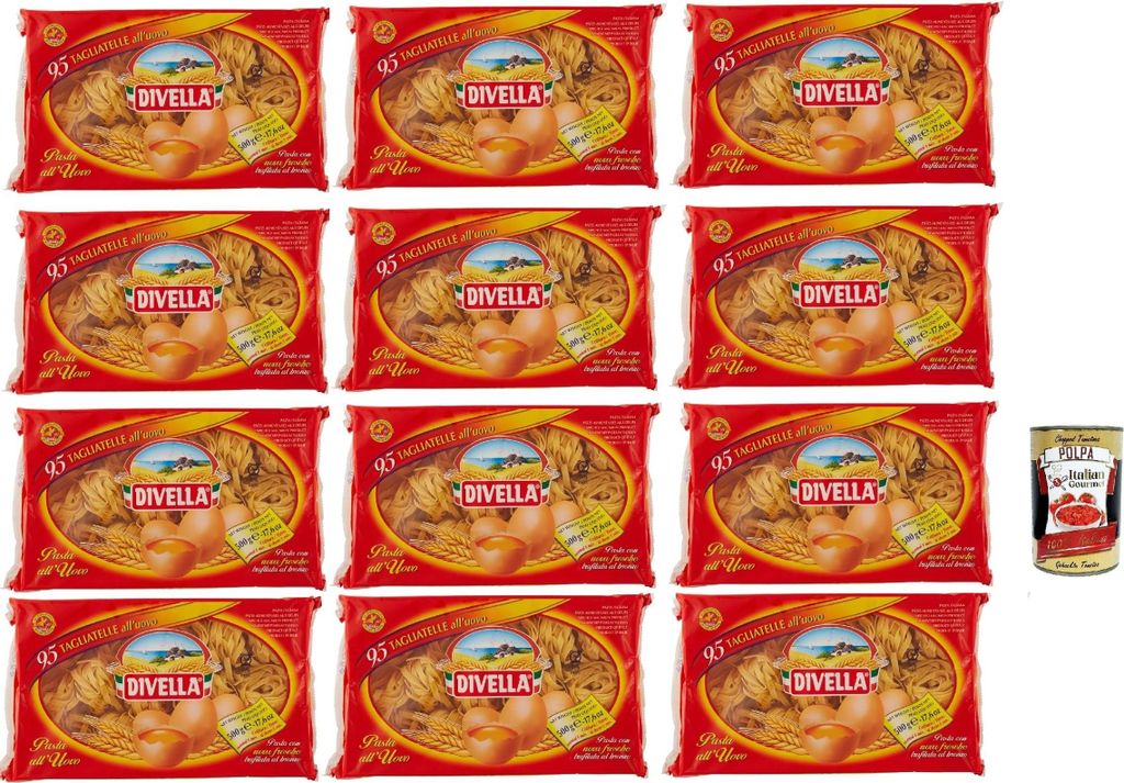 Divella - Tagliatelle all'uovo No 95 - Authentische italienische Pasta, Eiernudeln – Die köstlichsten Tagliatelle zum Teilen mit der Familie - ...