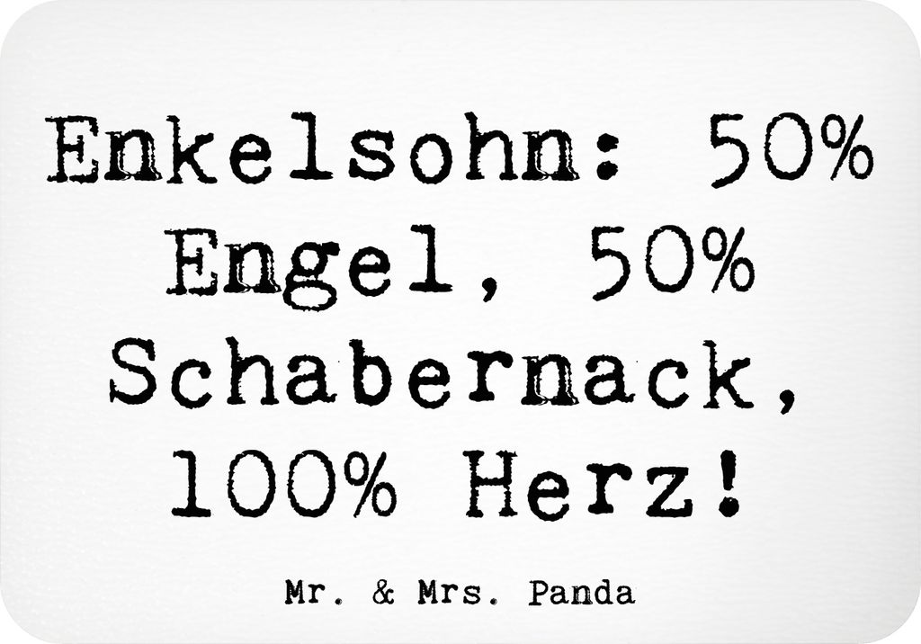 Mr. & Mrs. Panda magnet Spruch Enkelsohn Herz - Weiß - Geschenk, Liebe, rechteckmagnet, Humor, Beziehung, whiteboardmagnet, Familie, Geburtstage, ...