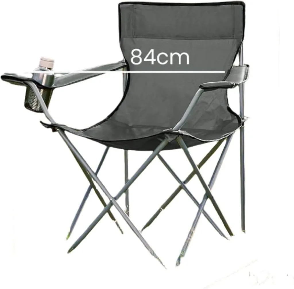 Rootz Lot de 2 Chaises de Camping Pliables Confortables - 52 x 84 x 81 cm