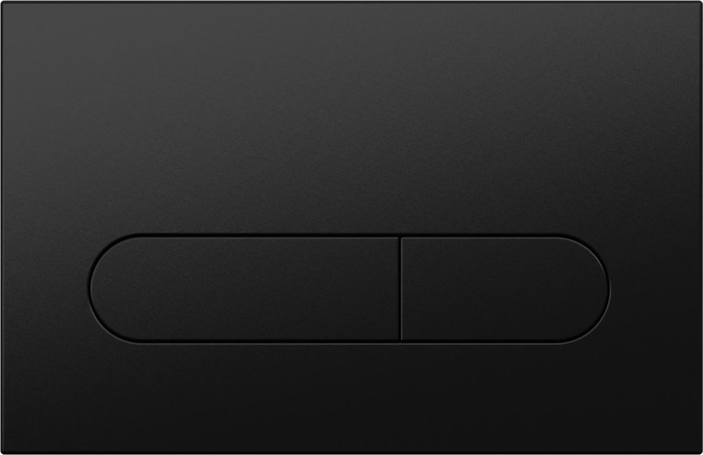 Drückerplatte Schwarz Matt ABS Kompatibel zu Geberit Duofix Sigma / DELTA 2 Mengenspülung