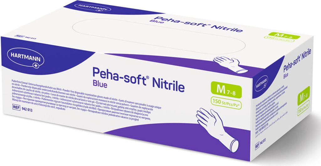 HARTMANN unisex Einmalhandschuhe Peha-soft blau Größe XL 150 St.