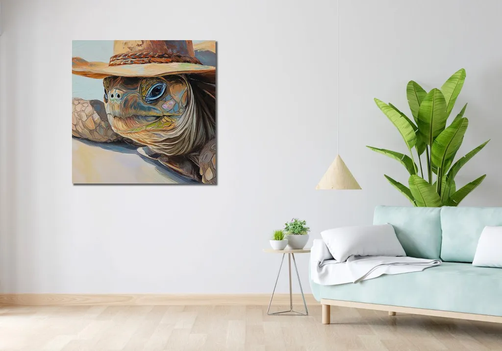 Quadro 90x90 cm Tartaruga Cappellaio - 2