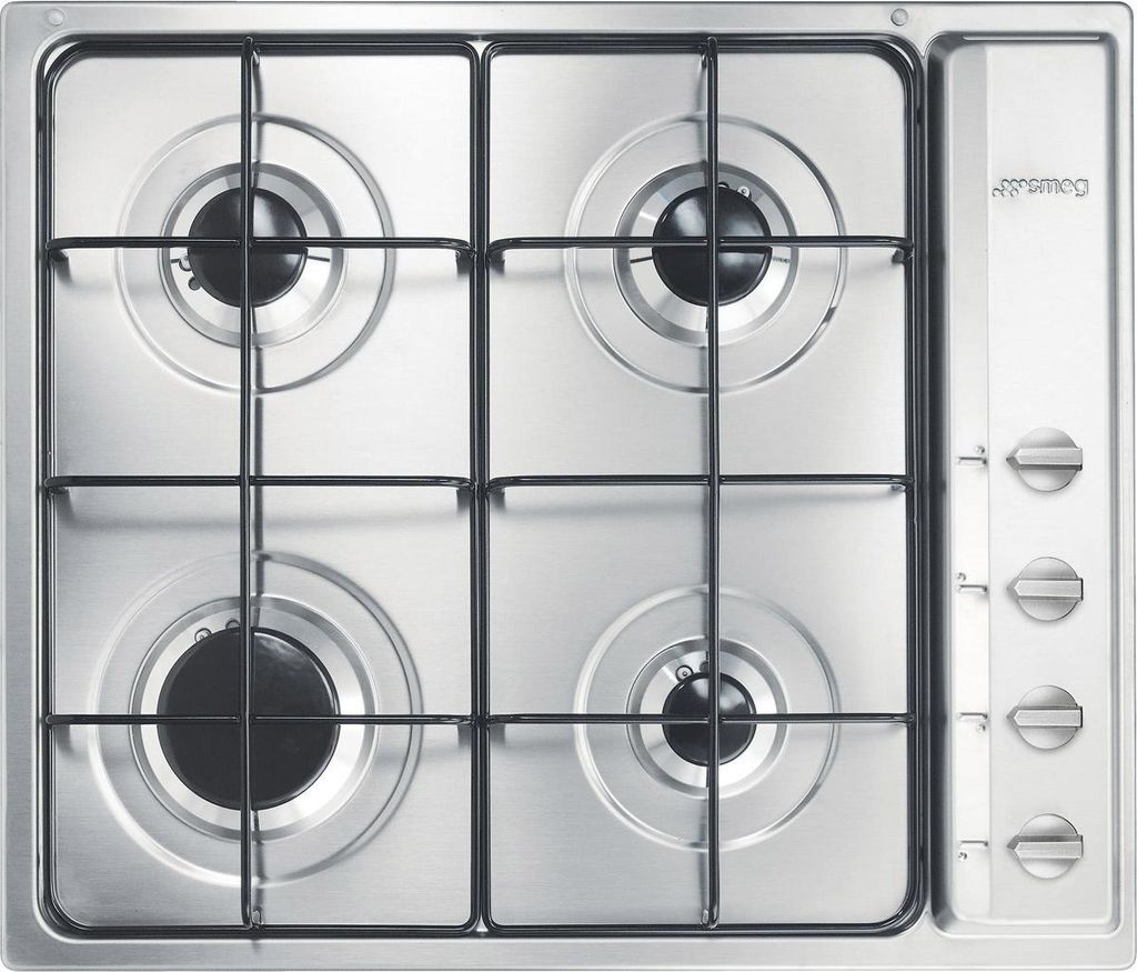 Smeg S64S Table de cuisson à gaz encastrable en acier Image du produit 
