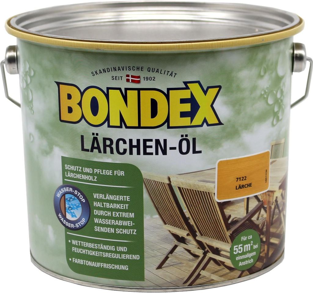 Bondex Lärchenöl 2,5L Lärchen Öl Hartholzöl Holzöl Terrassenöl