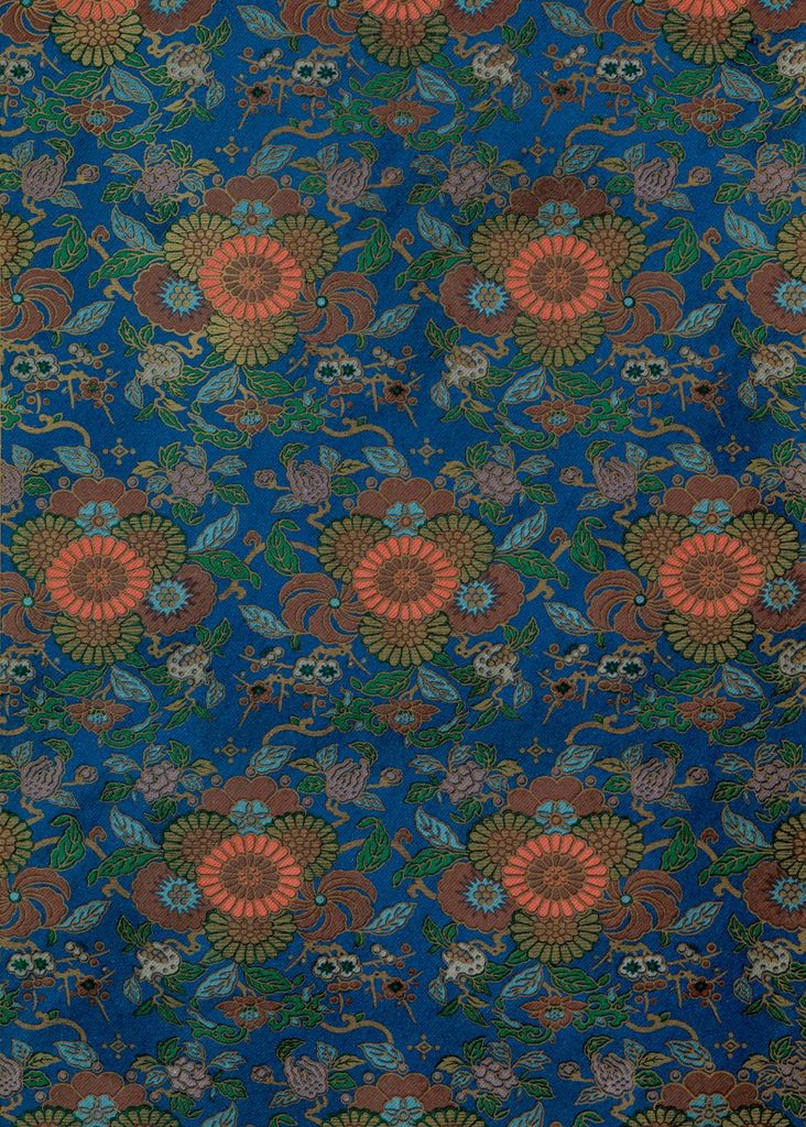 Poster 50x70cm Blauer Fächer, G.A. Audsley Vintage für das Wohnzimmer