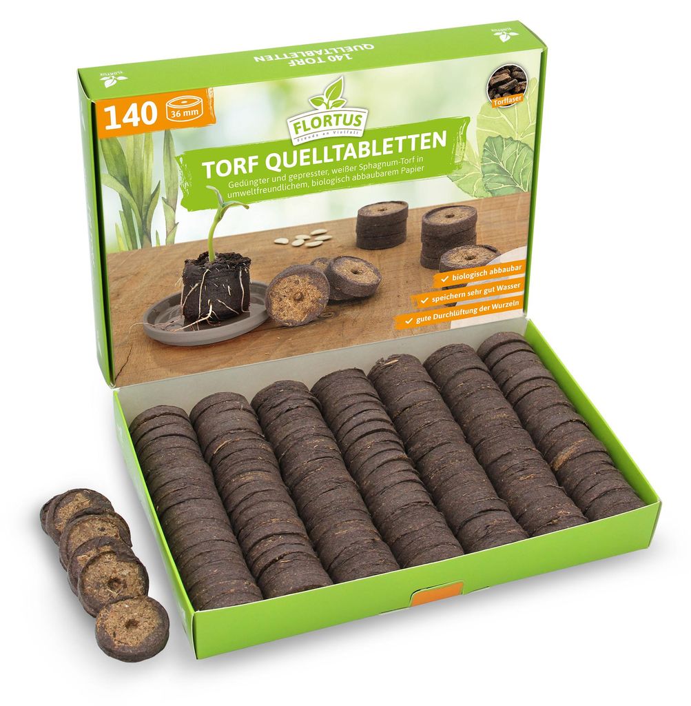 Artikelbild 1 von '36 mm Torf Quelltabletten' aus der Kategorie Torf Quelltabletten