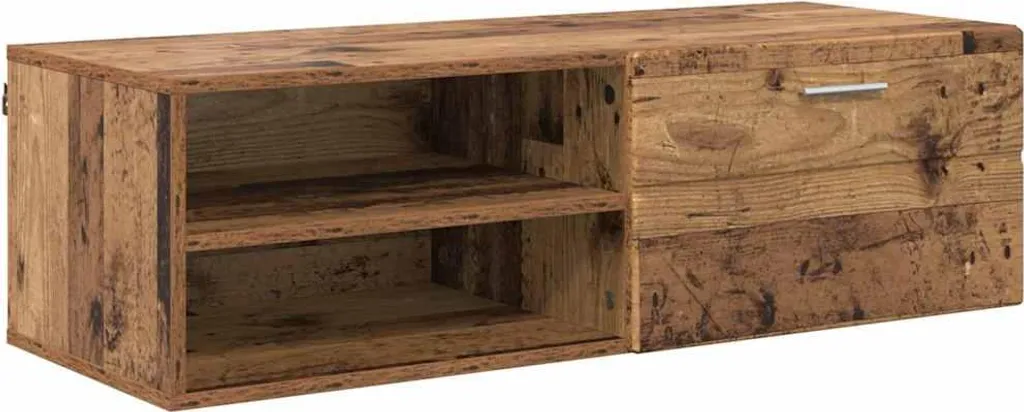 Armadietto Legno Vecchio SYFAX™ 100,5x39 cm Cassetto e Anta