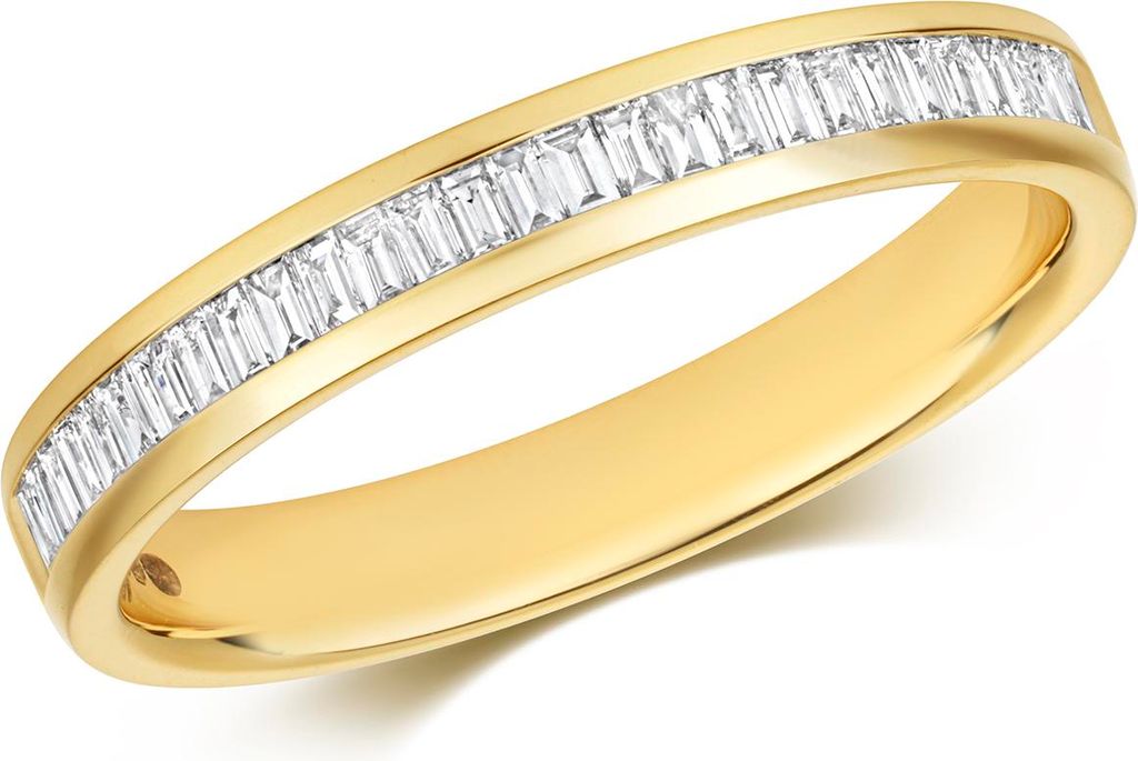 Funkelndes Feuer 18 Karat (750) Gold Halb Eternity Diamant Damenring Brillant-Schliff 0.25 Karat H - SI3-I1, 58 (18.5); TRS3480818KYRSQ