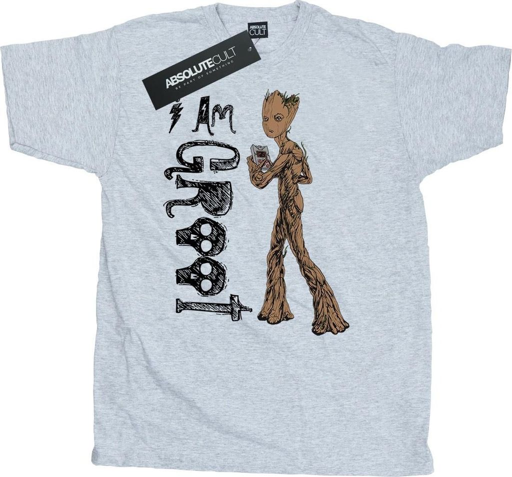 Avengers Infinity War - "I Am Teenage Groot" T-Shirt für Herren/Damen Uni BI353 (M) (Grau)