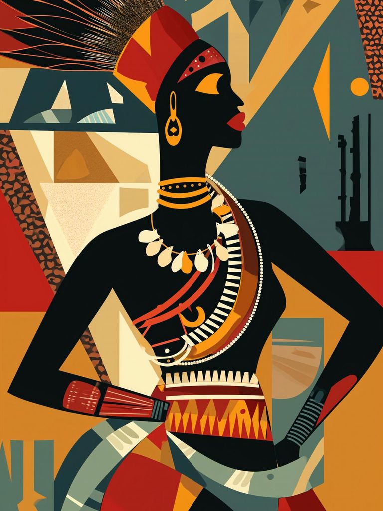 Plakat 30x40cm Afrikanische Mosaik