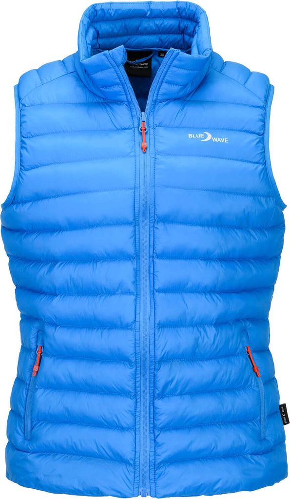 Blue Wave Damen Steppweste Olivia mit Stehkragen - Gesteppte Weste packable inkl. Packbeutel in Azur Größe 48