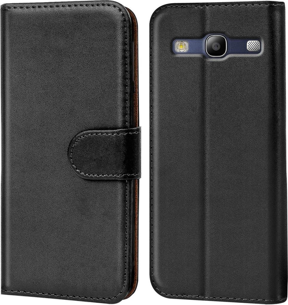 Conie Klapp Tasche für Samsung Galaxy S3 / S3 Neo Kartenfach Rundumschutz Hülle in Schwarz