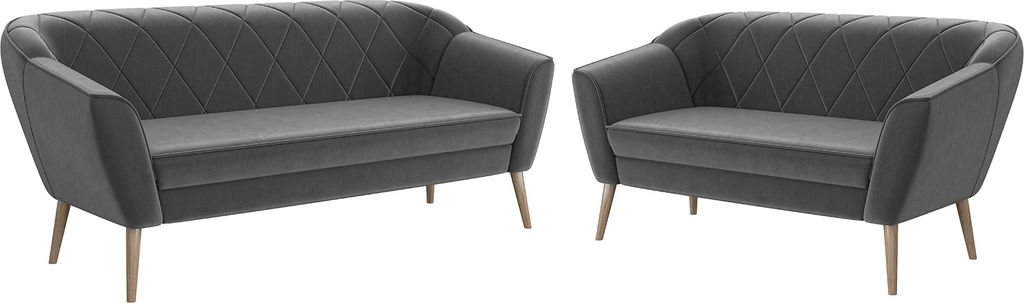 MEBLINI Mini Sofa Set 3-2 für Wohnzimmer - Mini Lounge für fünf Personen - Küchensofa - Sofa Klein - Sitzgarnitur - Polstergarnitur - Sofagarni...